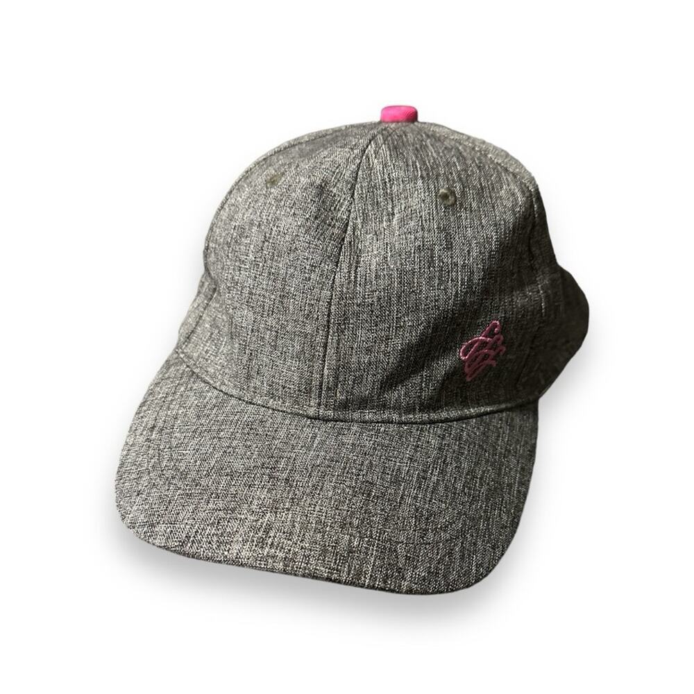 FabFitFun Heather Gray & Pink Embroidered Logo Baseball Cap Hat‎